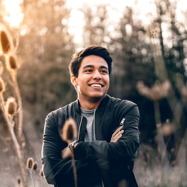 Person with confident smile